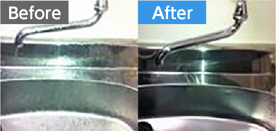 ステンレスシンク Before After